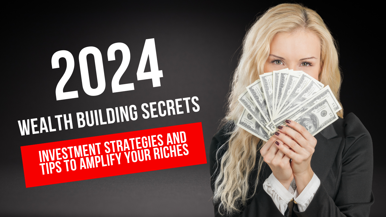 Confident businesswoman holding money showcases 2024 Wealth Building Secrets for financial growth and investment strategies.